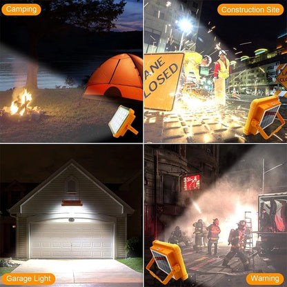 Solar Light Outdoor Waterproof Emergency Light Rechargeable Flashlight LED Flood Camping Light